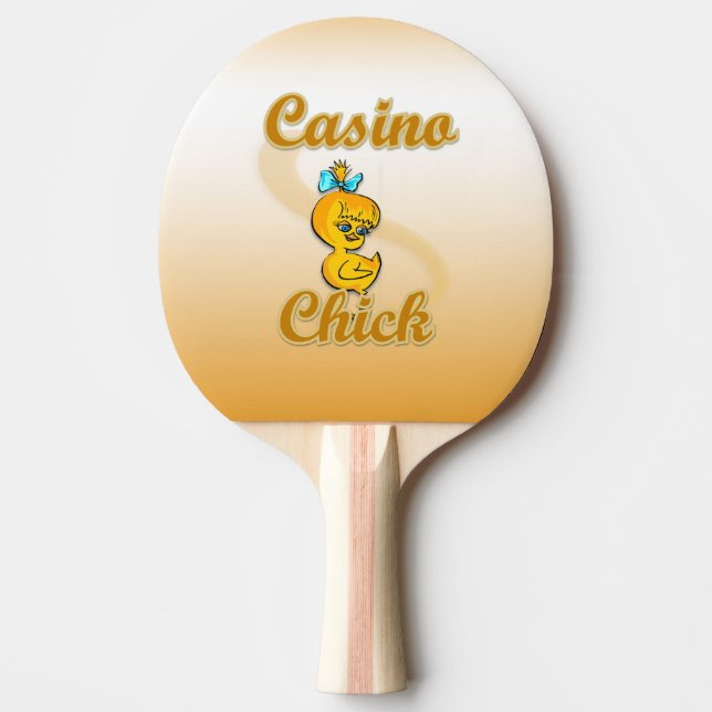 Casino Chick Ping-Pong Paddle (Front)