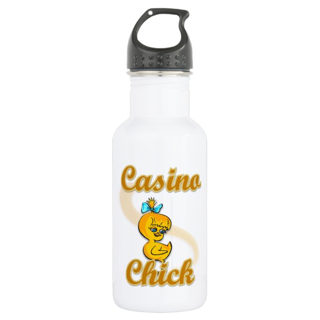 Casino Chick Water Bottle (Front)