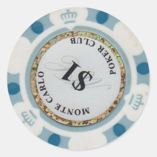 Casino Chip for Split coins, Super Triple etc Classic Round Sticker