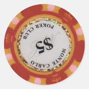 Casino Chip for Split coins, Super Triple etc Classic Round Sticker