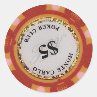 Casino Chip for Split coins, Super Triple etc Classic Round Sticker