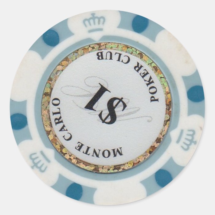 Casino Chip for Split coins, Super Triple etc Round Sticker