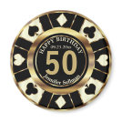 Casino Chip Las Vegas Birthday - Cream and Gold Magnet Casino Chip Las Vegas Birthday - Cream and Gold Magnet