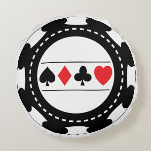 Casino Chip Throw Pillow