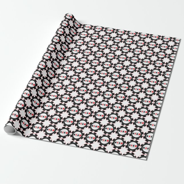 Casino Chip Wrapping Paper (Unrolled)