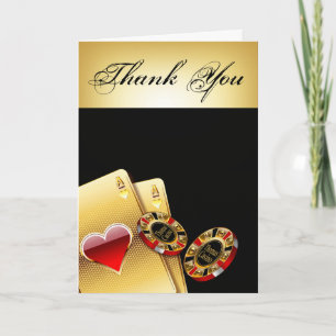 Casino Chip You ASK ME TO PUT NAMES IN CHIPS Thank You Card