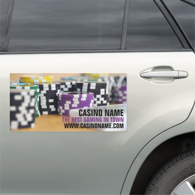 Casino Chips, Casino, Gaming Industry Car Magnet (In Situ)