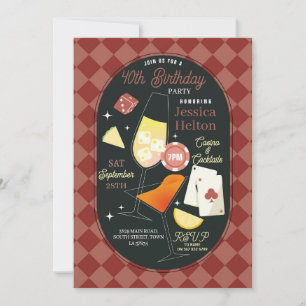 Casino Cocktails Las Vegas Birthday Dice Cards