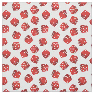 Casino Craps Game Red Dice Fabric