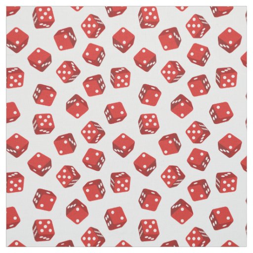 Casino Craps Game Red Dice Fabric