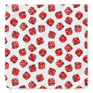Casino Craps Red Dice Patterned Bandana