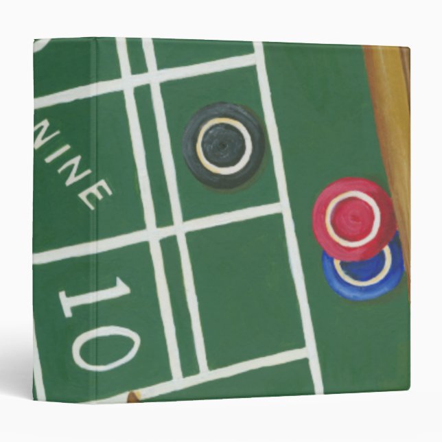 Casino Craps Table with Chips and Dice Binder (Front/Spine)