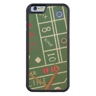 Casino Craps Table with Chips and Dice Carved Maple iPhone 6 Bumper Case
