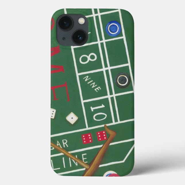 Casino Craps Table with Chips and Dice Case-Mate iPhone Case (Back)