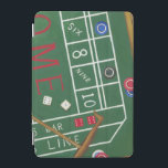 Casino Craps Table with Chips and Dice iPad Mini Cover<br><div class="desc">Make sure Lady Luck is on your side with this painting of a craps table by Chariklia Zarris. The dice have been thrown and are being collected,  along with any losing bets. Put this action filled print on your wall today!</div>
