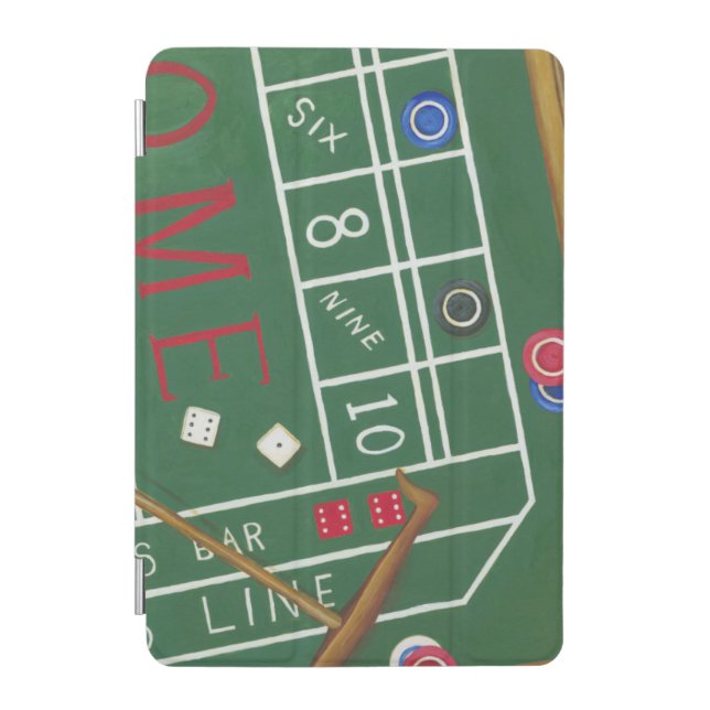 Casino Craps Table with Chips and Dice iPad Mini Cover (Front)