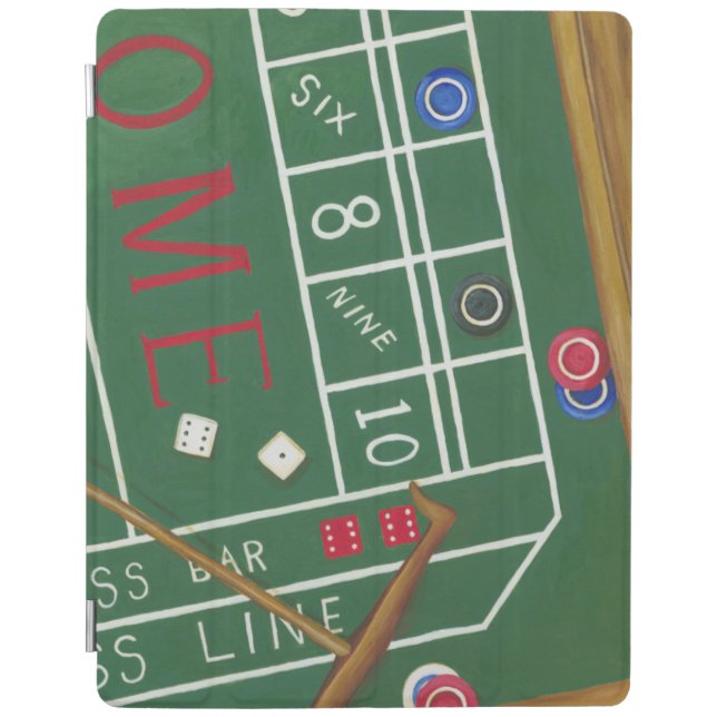 Casino Craps Table with Chips and Dice iPad Smart Cover (Front)