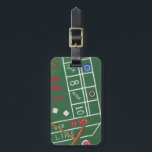 Casino Craps Table with Chips and Dice Luggage Tag<br><div class="desc">Make sure Lady Luck is on your side with this painting of a craps table by Chariklia Zarris. The dice have been thrown and are being collected,  along with any losing bets. Put this action filled print on your wall today!</div>