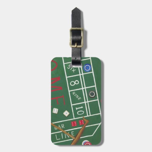Casino Craps Table with Chips and Dice Luggage Tag