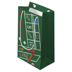 Casino Craps Table with Chips and Dice Small Gift Bag