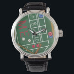 Casino Craps Table with Chips and Dice Watch<br><div class="desc">Make sure Lady Luck is on your side with this painting of a craps table by Chariklia Zarris. The dice have been thrown and are being collected,  along with any losing bets. Put this action filled print on your wall today!</div>