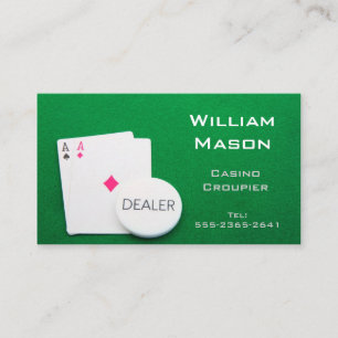 Casino Croupier / Dealer, Aces - Business Cards