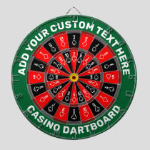 Casino Dartboard with Custom Text