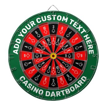 Casino Dartboard With Custom Text by shortmyths at Zazzle