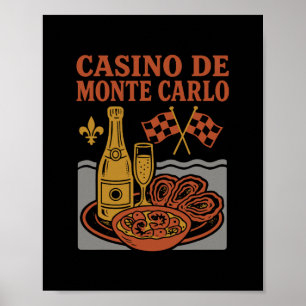 Casino De Monte Carlo Souvenir Monaco Food And Tra Poster
