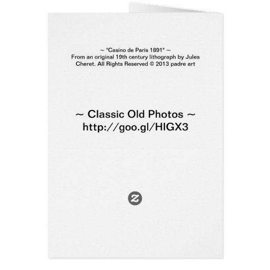 Casino de Paris 1891 (Back)
