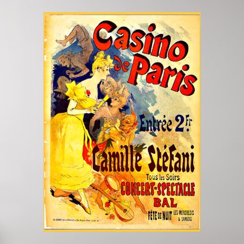 Casino de Paris by Jules Cheret vintage poster