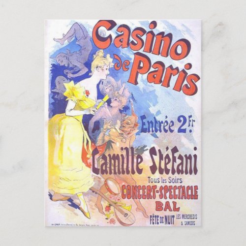 Casino de Paris Vintage Postcard
