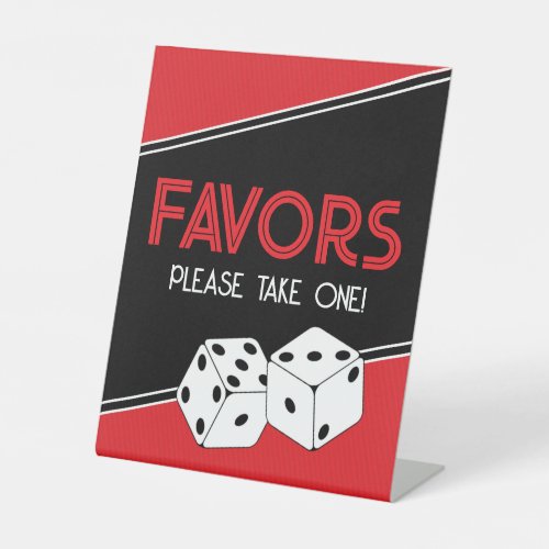 Casino Dice Party Favor Sign