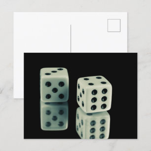 Casino dice postcard