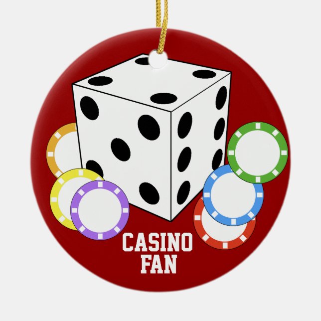 Casino Fan Love Poker Ornament (Front)