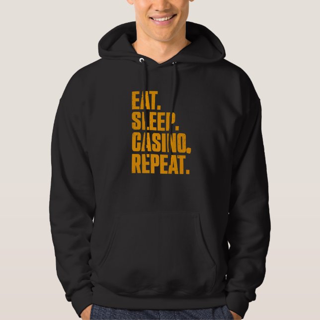 Casino  For Men Women Casino Gambler Poker  1 Hoodie (Front)