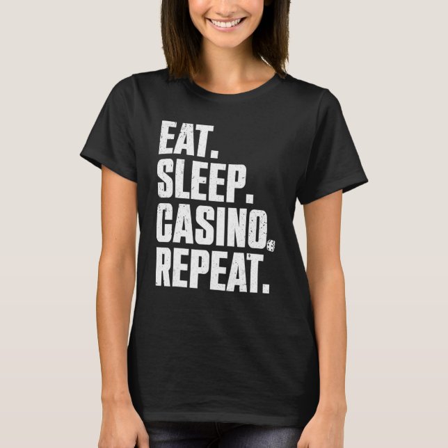 Casino   For Men Women Casino Gambler Poker T-Shirt (Front)