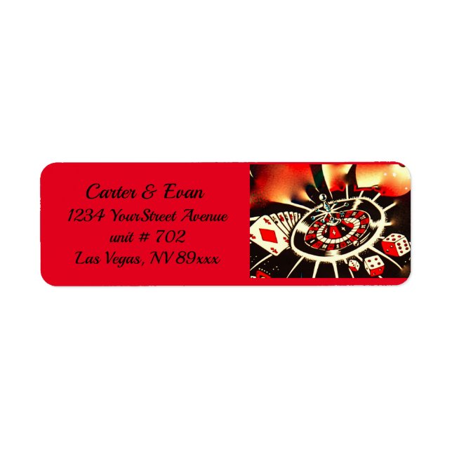 Casino Gambler Black, Gold, Red  Label (Front)