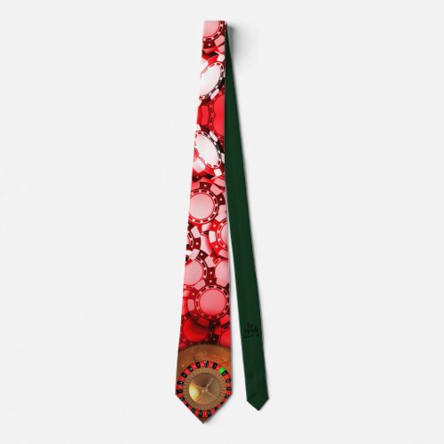 Casino Gambler Roulette Lucky Necktie