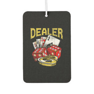 Casino Gambling Dealer Texas Holdem Poker Air Freshener