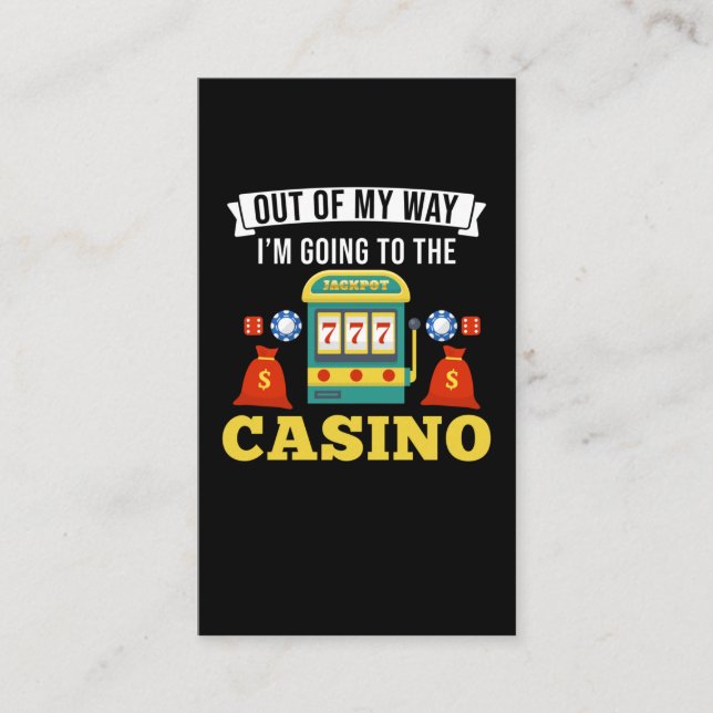 Casino Gambling Funny Poker Lover Business Card (Front)