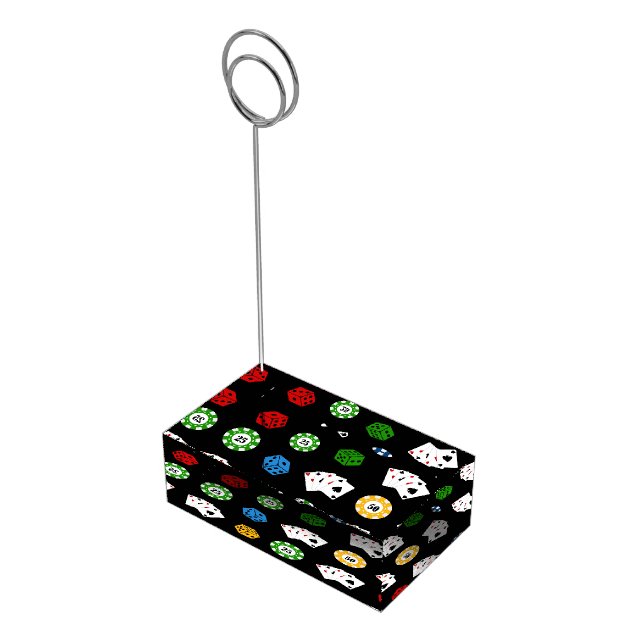 Casino Gambling pattern Party Table card Holder (Corner)