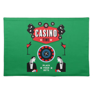 Casino Gambling Poker Roulette Cloth Placemat