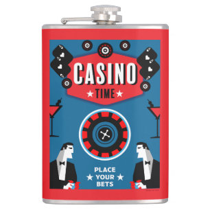 Casino Gambling Poker Roulette Flask