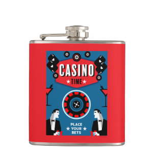 Casino Gambling Poker Roulette Flask