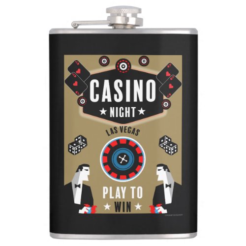Casino Gambling Poker Roulette  Flask