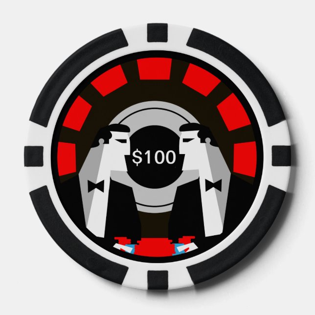 Casino Gambling Poker Roulette  Poker Chips (Front)