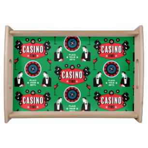 Casino Gambling Poker Roulette  Serving Tray