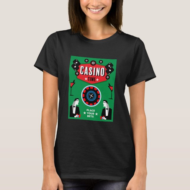 Casino Gambling Poker Roulette  T-Shirt (Front)