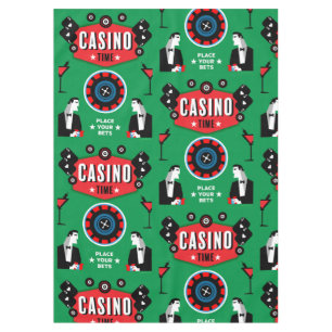 Casino Gambling Poker Roulette  Tablecloth